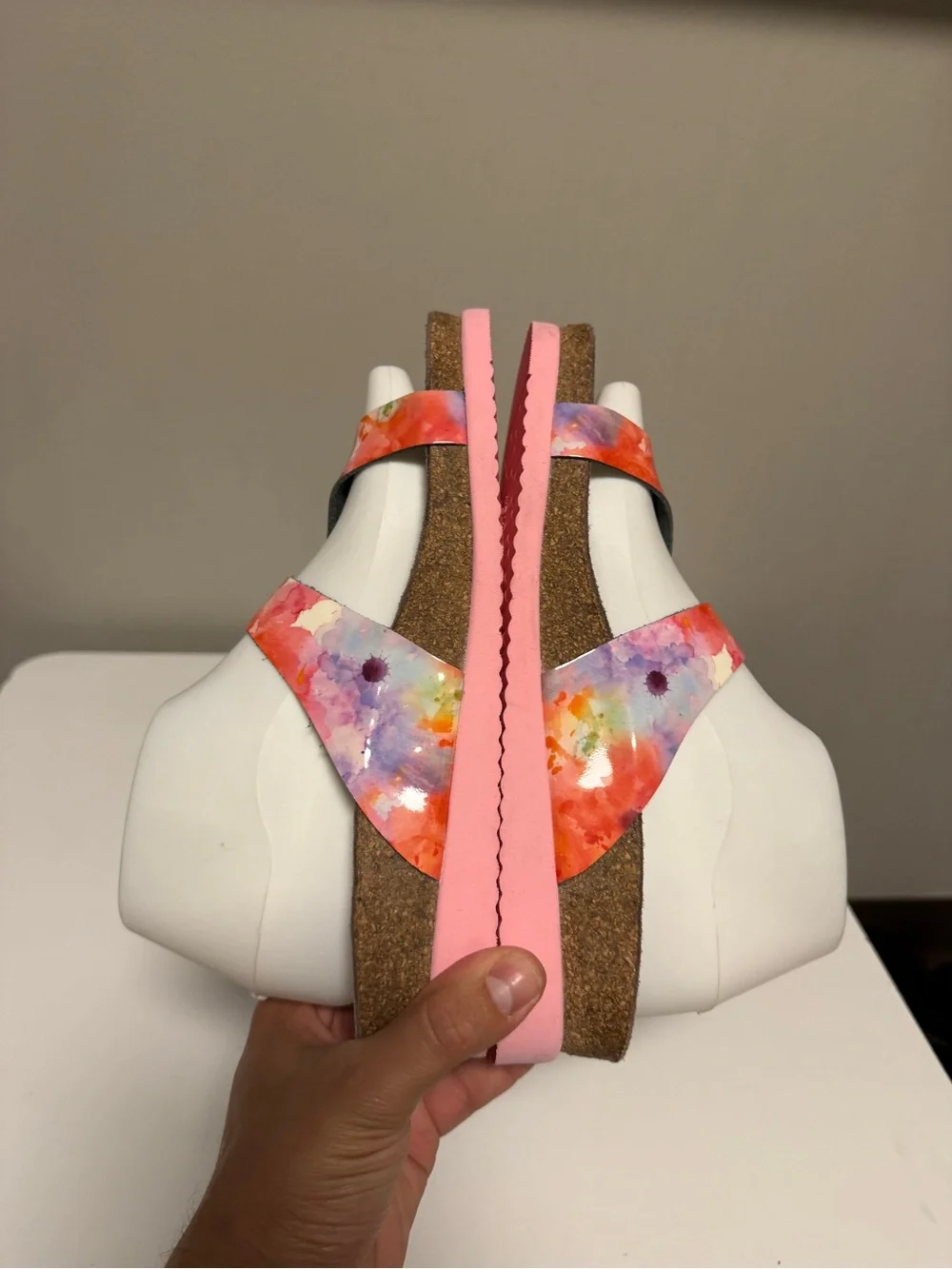 Mephisto Helen Leather Thong Sandals PINK LAGOON Women's EU 38 US 8